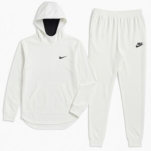 Nike Hoodie & Jogger Set | White | Size M | Minimal Wear